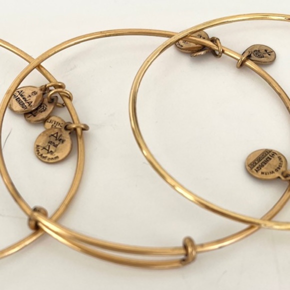 Alex and Ani set of 5 Gold bangles - Picture 6 of 7